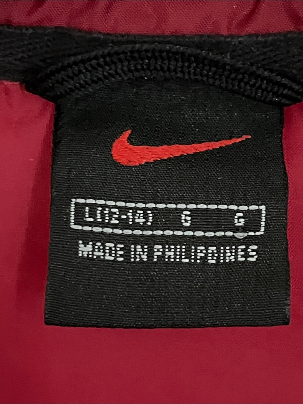 Nike 1999 Vintage Burgundy Nylon Windbreaker Jacket Boys L 12-14 Classic Y2K - Picture 7 of 10